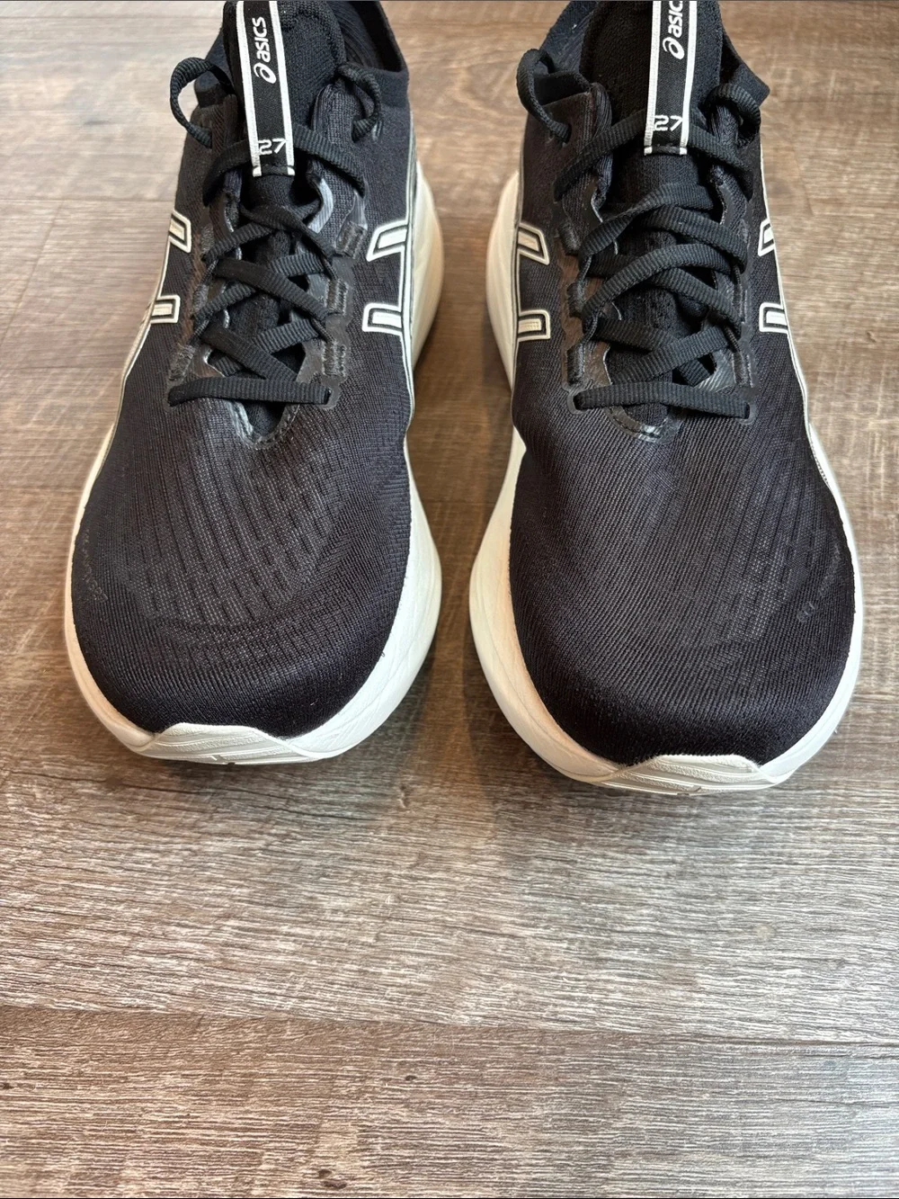 ASICS Gel-Nimbus 27 Running Shoes Men’s 8.5W WIDE Black/White